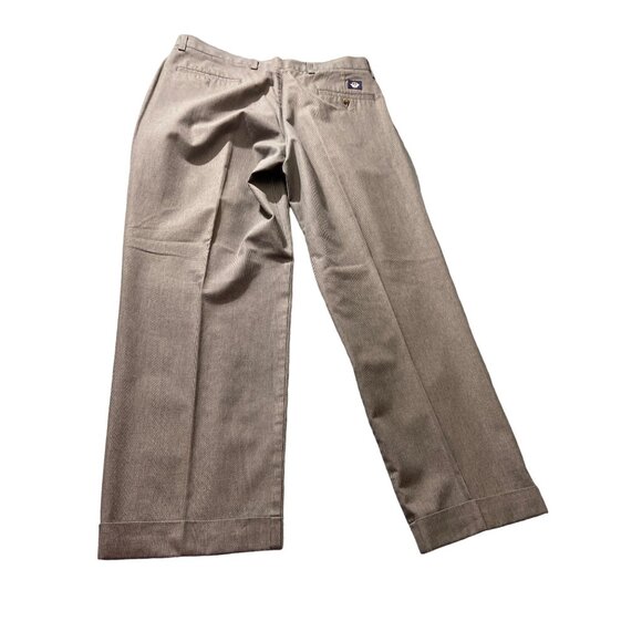 Dockers Mens Pleated Dress Pants W36 L30 Beige Relaxed Fit Wrinkle Free Preppy - Picture 2 of 10